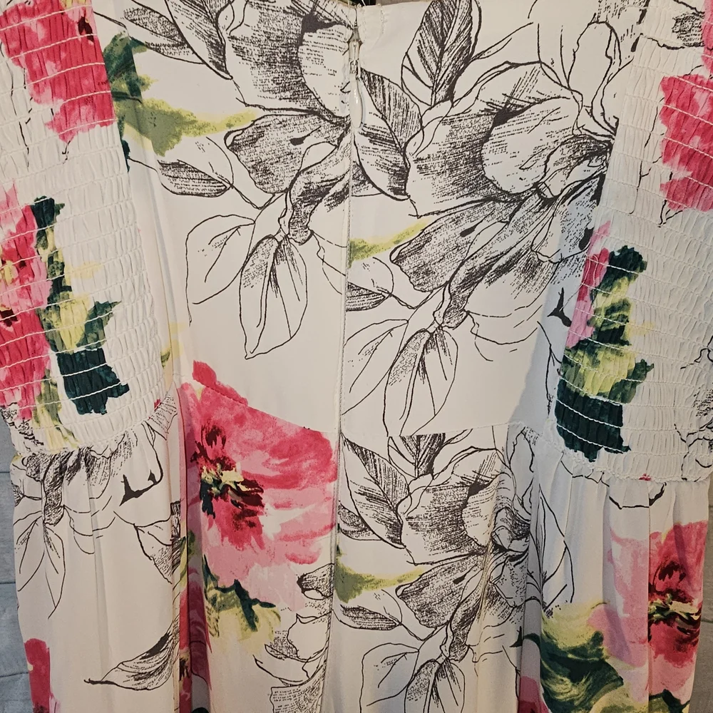 Abercrombie & Fitch Romantic Floral Ruffle Dress Perfect Spring Dress